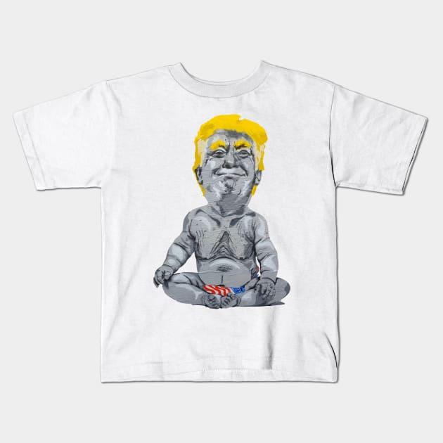 Trump Graffiti Kids T-Shirt by Tamie